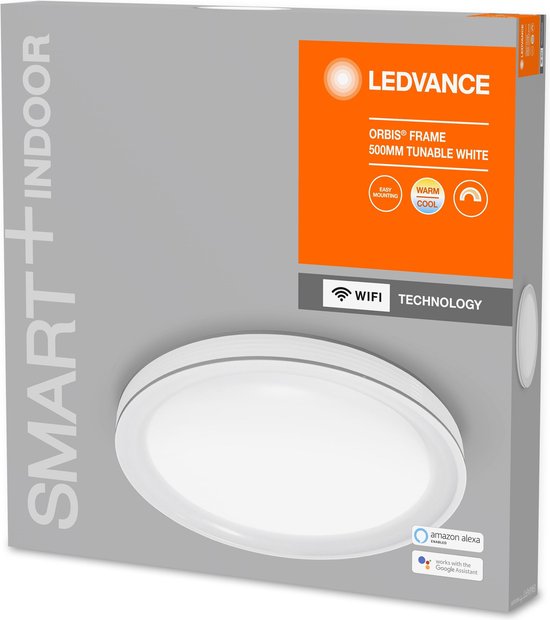 LEDVANCE Armatuur: voor plafond, SMART+ instelbaar wit / 32 W, 22-…24- V, stralingshoek: 11-, instelbaar wit, 3-65- K, body materiaal: polymethylmethacrylaat (PMMA), IP2-