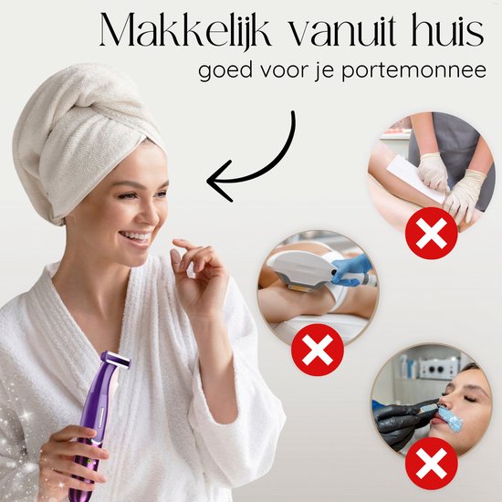 6-in-1 Bikinitrimmer - Sansbeauté® - Gezicht - Oksels - Benen - Bikinilijn - Wenkbrauw Trimmer - Gezichtsontharing Dames - Intieme Zone - Ladyshaves Bikini - Ontharingsapparaat Electrisch