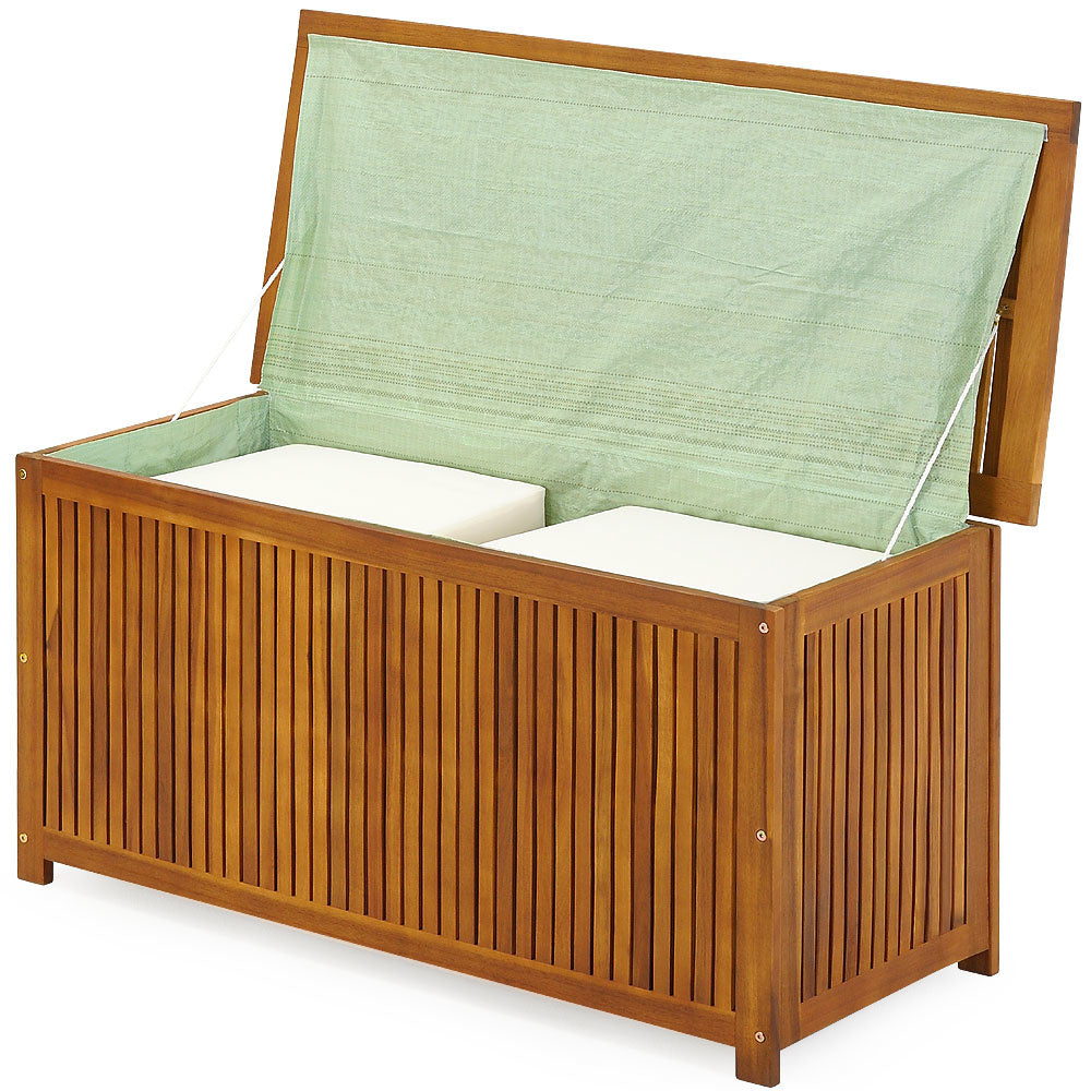 Casaria Tuinbox - Acacia Hout - Incl. Binnenzeil - 115 x 50 x 59 cm - Bruin