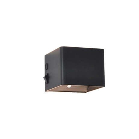 Techvavo® Oplaadbare Wandlamp Zwart - 1 Stuks - 19x4x1,8 cm - Smart Bewegingssensor - Voor Binnengebruik - USB Oplaadbaar - Draadloos - Woonkamer, Badkamer, Slaapkamer
