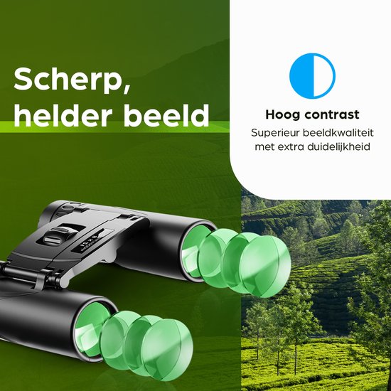 Exortus® FMC Compacte Verrekijker voor Volwassenen & Kinderen – Spotting Scope Telescoop 8x21 – Met Draagtas & Nekkoord – Vogel Spotten, Reizen, Jagen