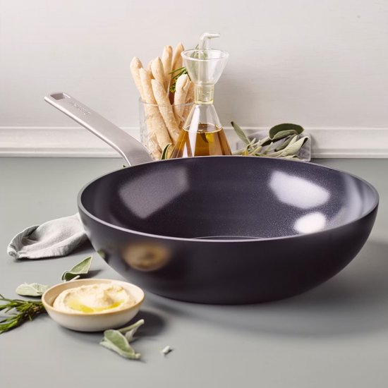 Greenpan Evolution Eco Wokpan - Ø28cm - Keramische Antikleeflaag - PFAS vrij