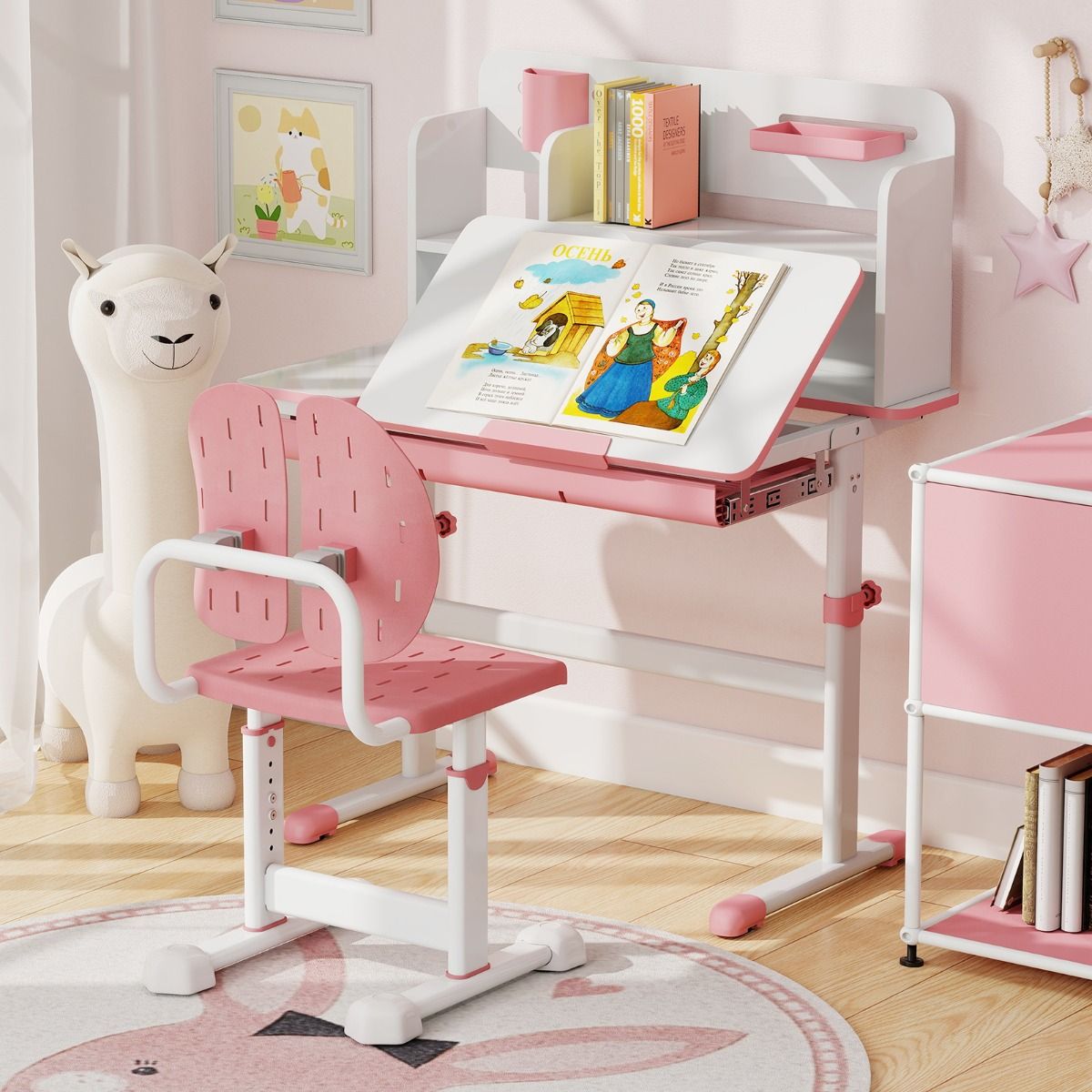 Coast Verstelbare Kinderstoel - Dubbele rugsteun - Ergonomisch - Roze