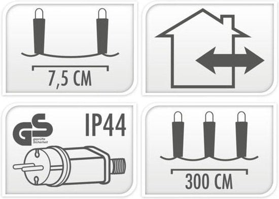 Kerstverlichting lichtsnoer - 40 led lampjes - warm wit - 300 cm - kerstlampjes