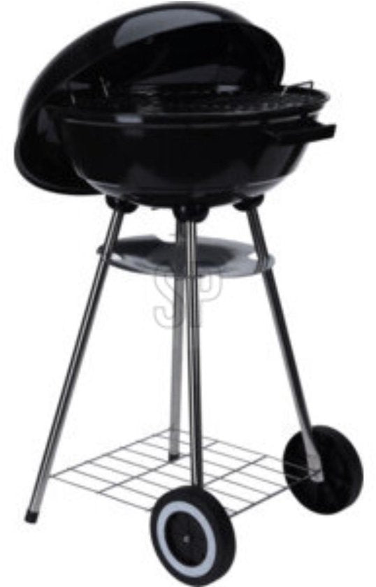 Kogelgrill Houtskoolbarbecue op Wielen 46 cm Zwart
