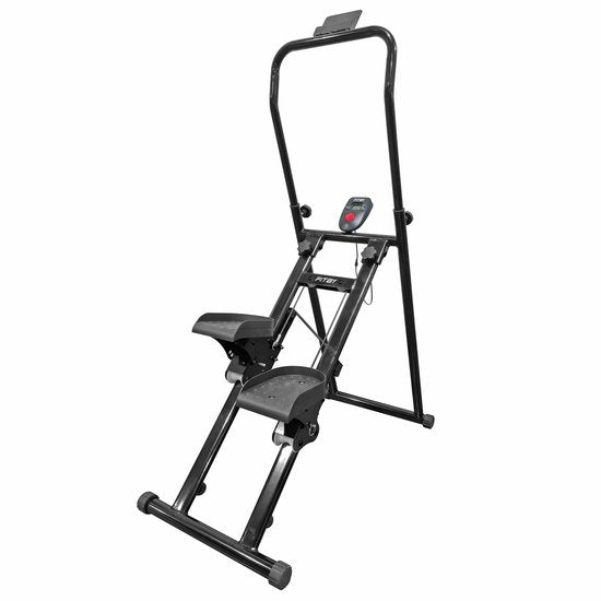 Fitby Stair Stepper - Stepper Fitness - Telefoon Houder - Maximaal Capaciteit 120 KG - Verschillende weerstandsniveaus - Antislip pedalen - Zwart