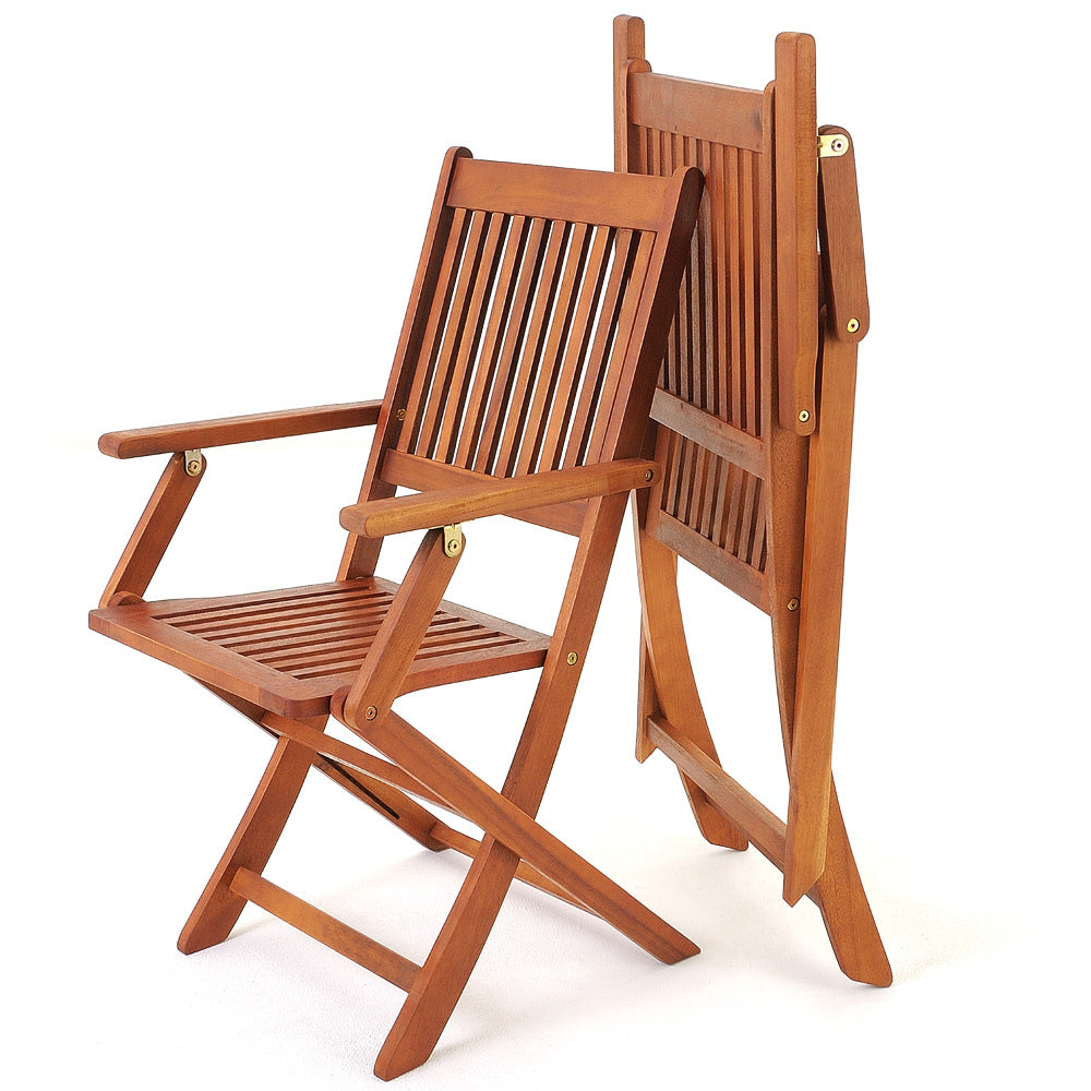 Casaria Set van 2 Klapstoelen – Inklapbaar – max. 100 kg – 51 x 51 x 92 cm – Bruin