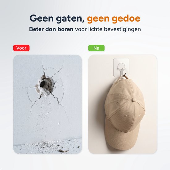 Skoov Zelfklevende haakjes - 15 stuks -Plak spijker - Ophang haken - Schilderij - Systeem - Sleutel - Klevende - Transparant