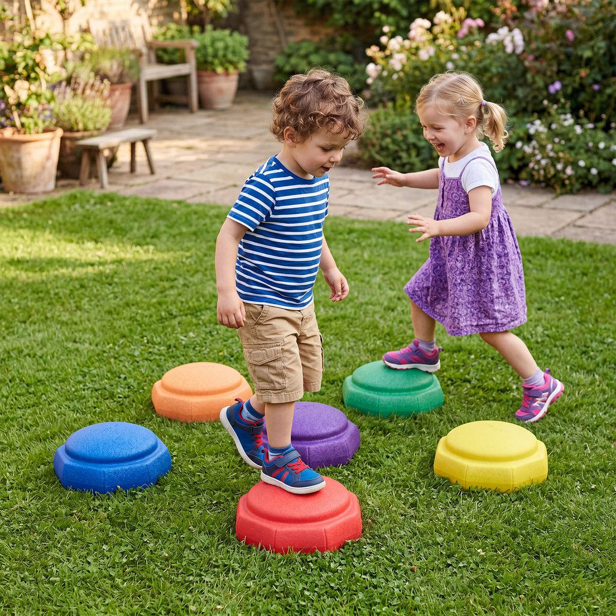 Coast Balansstenen voor kinderen - 6-delige set - antislip - stapelbaar - meerkleurig