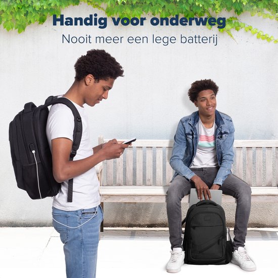 TRVLMORE Rugzak met Levenslange - Rugtas met 17 Inch Laptopvak - Schooltas - Spatwaterdicht - Heren en Dames - Jongens en Meisjes - 36L - Zwart