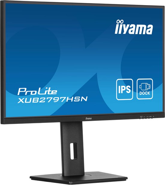 iiyama ProLite XUB2797HSN-B2 - 27 inch - Full HD - IPS - USB-Hub (4x) - Verstelbaar - USB-C Dock