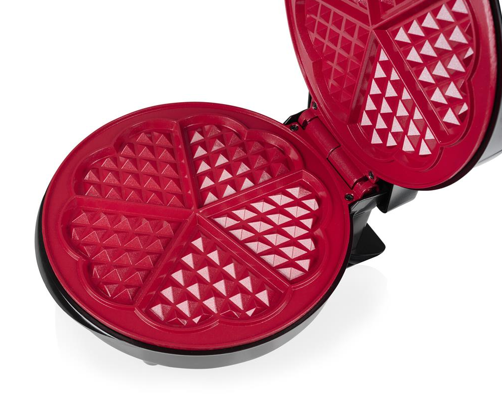 Princess Wafelijzer Hartvormige Wafels - Zwart - ⌀19 cm - 1200W