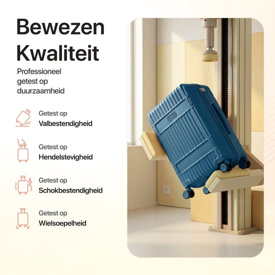 SKYCASES Trunk Reiskoffer – Classic Heritage – Extra Grote Koffer – 110L – TSA Slot – Lichtgewicht Trolley – 78x44x36 cm – Trunk Rolkoffer – Spinner Wielen – Donkerblauw