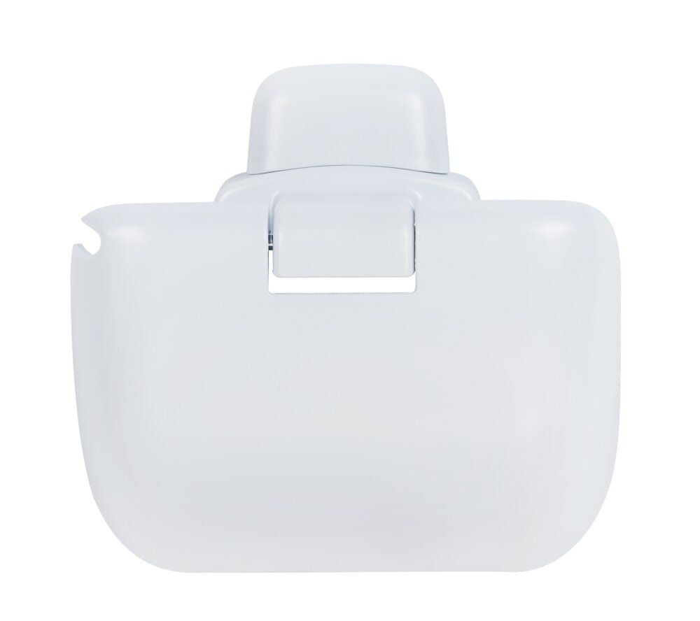WENKO Pure Toiletrolhouder Wit - Met Inklapbare Deksel - Kunststof