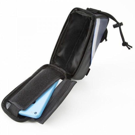 TecTake - Frametas fietstas voor o.a. smartphone e.d. zwart blauw S 401606