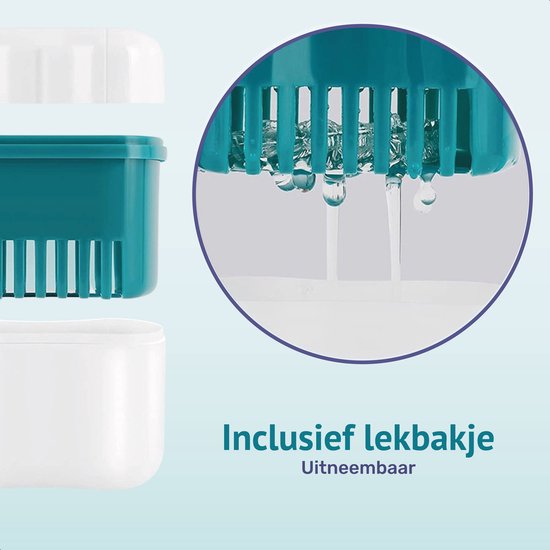 Gebitsbakje - Beugelbakje - Incl. Lekbakje - Voor - Beugel - Kunstgebit - Prothese - Beugelbakje - Beugeldoosje - Bakje