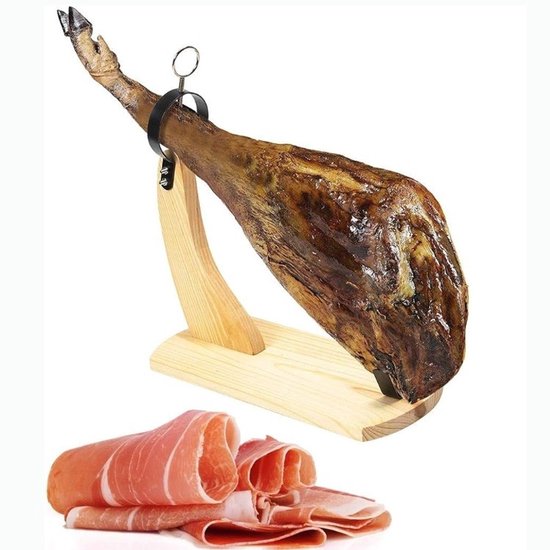 Ceruzo Hamhouder – Houten Hamstandaard met Metaal – Spaanse Ham 4–9 kg – 40x19x36 cm