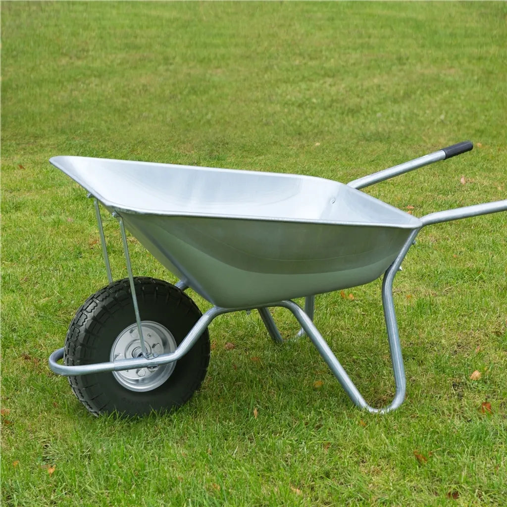 Yaheetech Massieve PU Wielen Set van 2 - Ø255 x 80 mm - Lekvrije Steekwagenwielen met 16 mm As