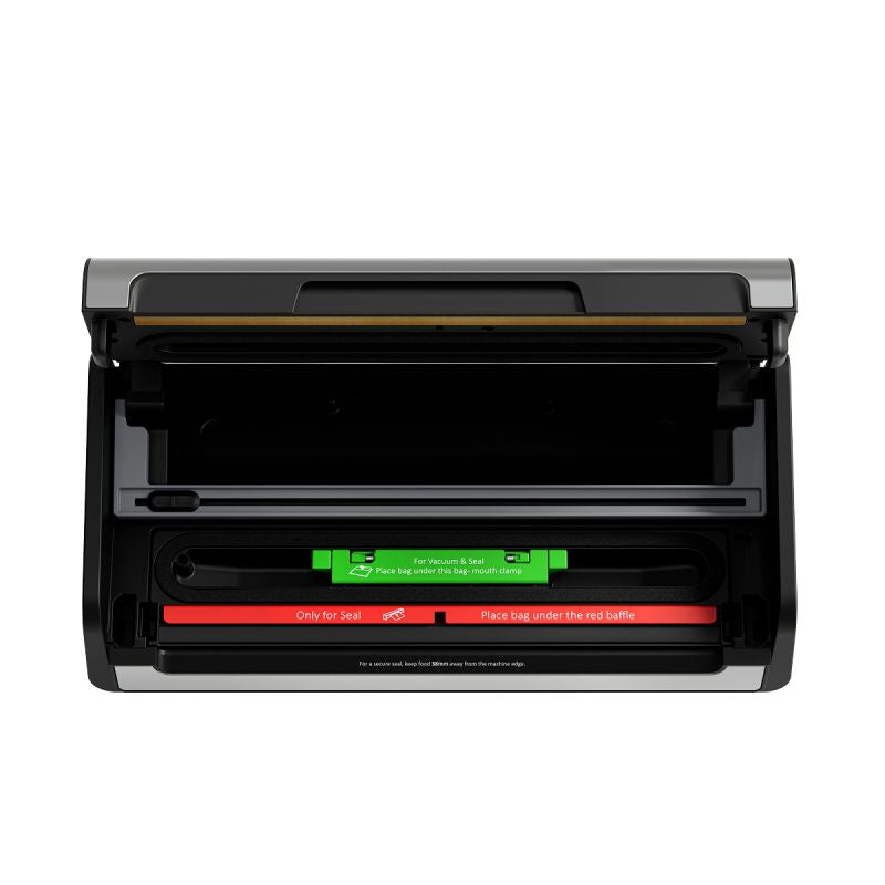 KitchenBrothers Vacumeermachine – Vacuum Sealer met Rolhouder, Snijder en Vacuümslang
