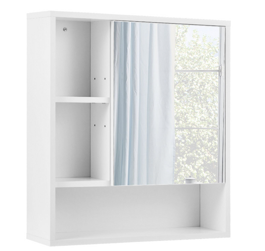 Coast Wandkast met Spiegel en Verstelbare Plank - 56 x 16 x 61 cm