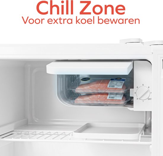 KitchenBrothers Mini Koelkast - 43L - Kleine ijskast - Minibar - Vrijstaand - Frigo - Compact - Wit
