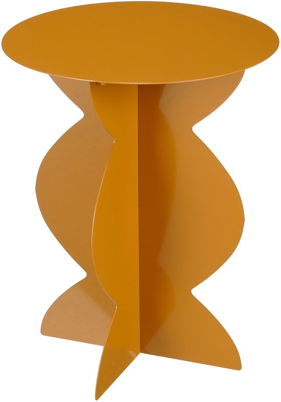 Mica Decorations Rafi Bijzettafel - H50 x Ø40 cm - IJzer - Bruin