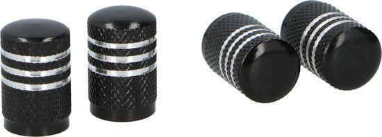 Dunlop Ventieldoppen Av Aluminium Zwart 4 Stuks