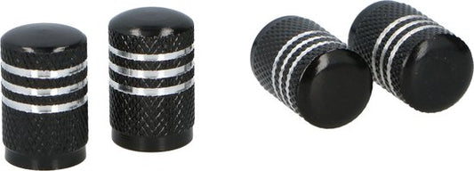 Dunlop Ventieldoppen Av Aluminium Zwart 4 Stuks