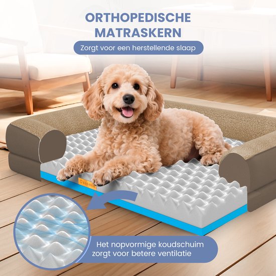 ELONEO Orthopedisch Hondenbed – S – Bruin