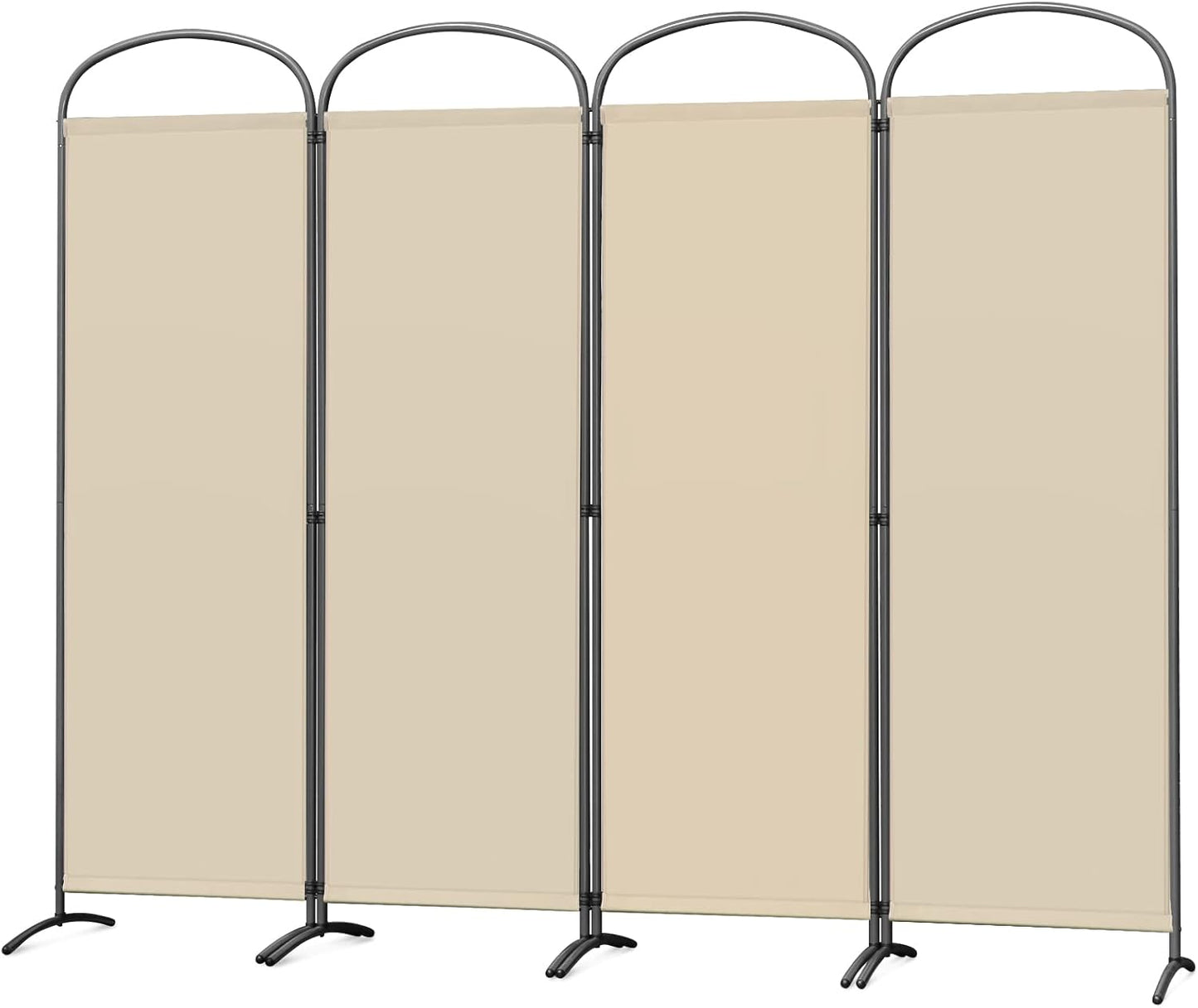 Angel Living Paravent - 4-delig - Opvouwbaar - 160g/m² Polyester - Stalen Frame - Ruimteverdeler & Inkijkbescherming - Beige