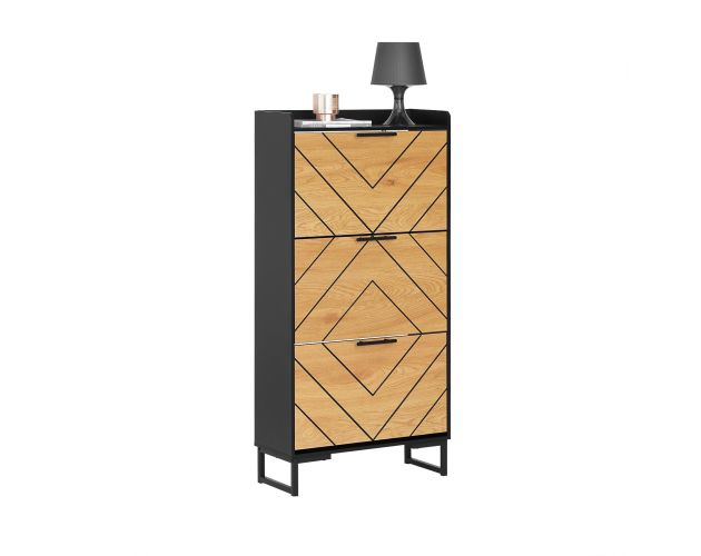 Sobuy Schoenenkast - Zwart - 62x24x125 cm