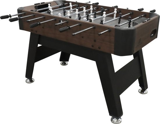 Cougar Striker Voetbaltafel – Donkerbruin/Zwart – Luxe Voetbaltafel met Verstelbare Pootjes, Balteruggave & Scoretellers – Voor 2 tot 4 spelers