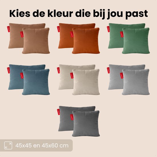 Auronic Warmtekussen - Classic - 45x45 - Draadloos - Oplaadbaar - Elektrisch kussen - Infrarood - Taupe