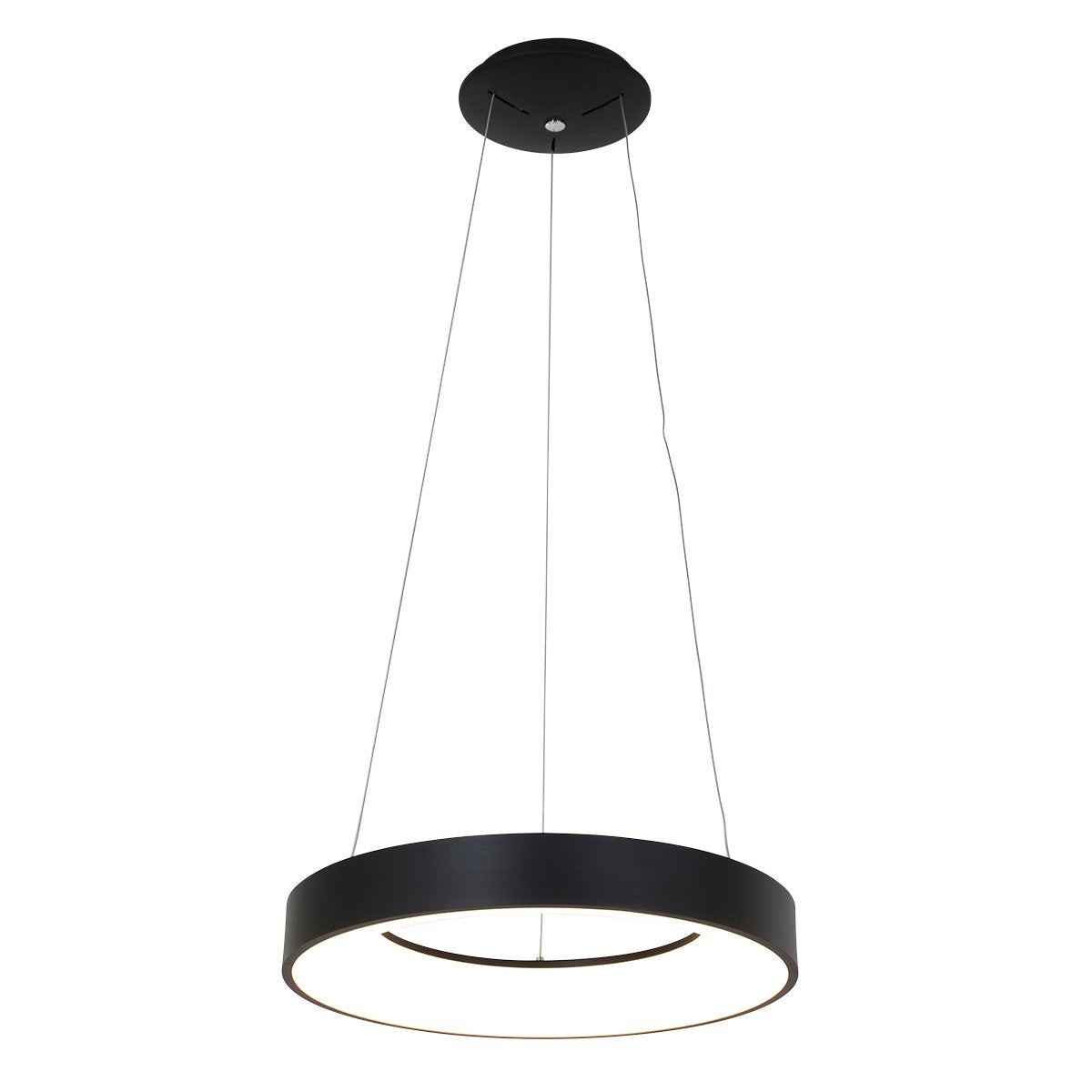 Steinhauer Ringlede Hanglamp - Rond - Verstelbaar - 48cm - Zwart