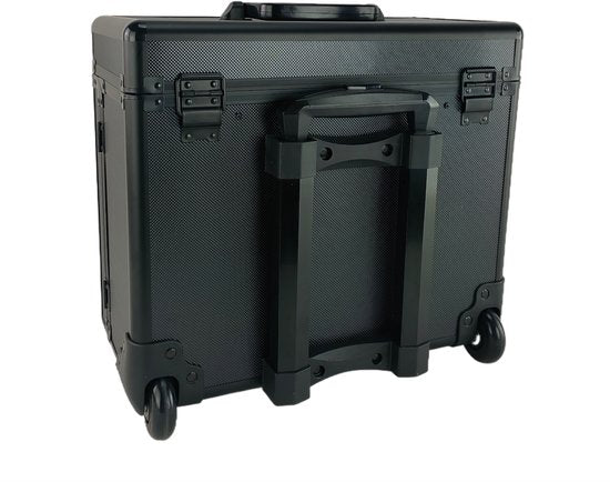 VDD – Kapperskoffer – Kappers Trolley – Visagie Koffer – Make up Trolley - Make up Koffer – Beautycase – Cosmetica koffer – Beautycase met wielen – Zwart