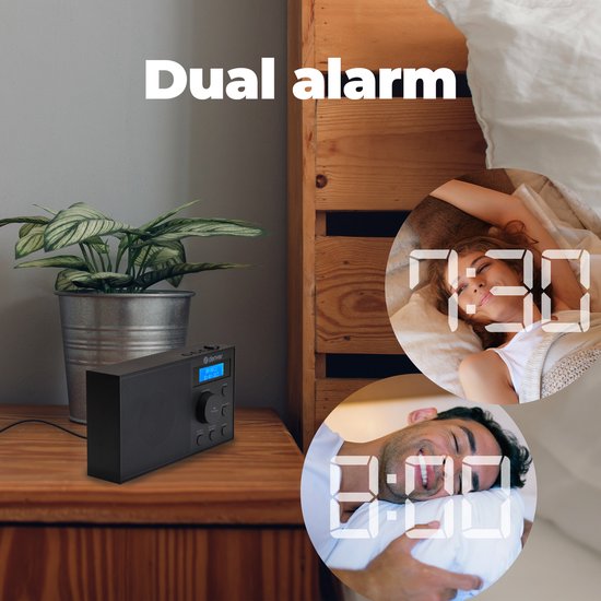 Denver DAB Radio - DAB+/ FM Radio - 40 voorkeuzezenders - Wekkerradio - DAB51B