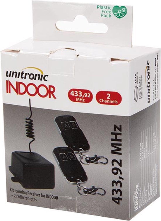Unitronic Afstandsbedieningsset - 2 Zenders & 1 Ontvanger - 120W - Zwart