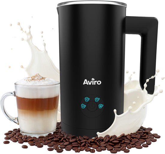 Aviro Melkopschuimer Met Schenktuit - Elektrisch - 300ML - 4-in-1 - Melkschuimer - Melkklopper - Milk Frother - Zwart