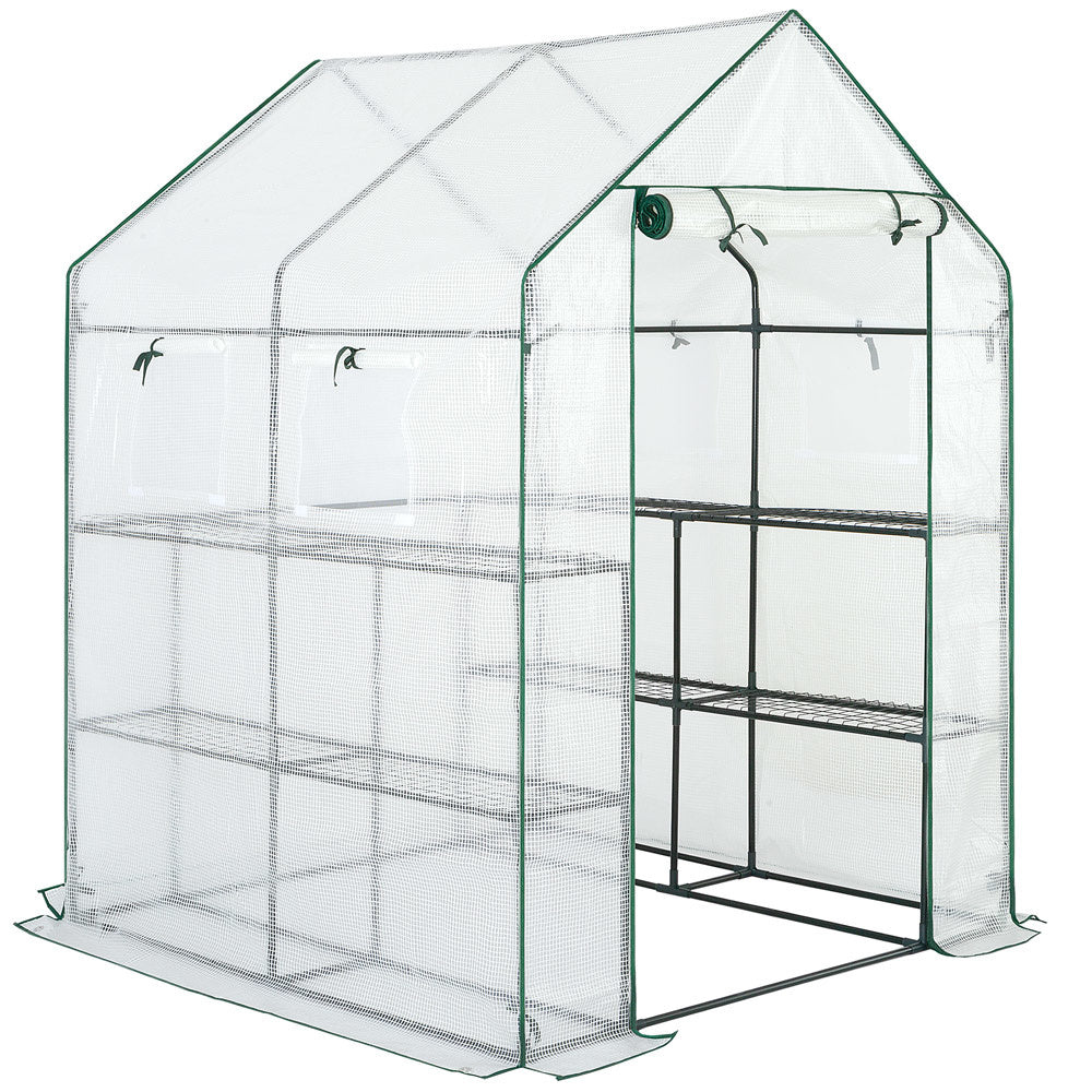 Gardebruk Foliekas - Robuuste Tuinkas voor Groenten Planten/Bloemen en Kruiden - 3,5 m³ - 195x143x143cm