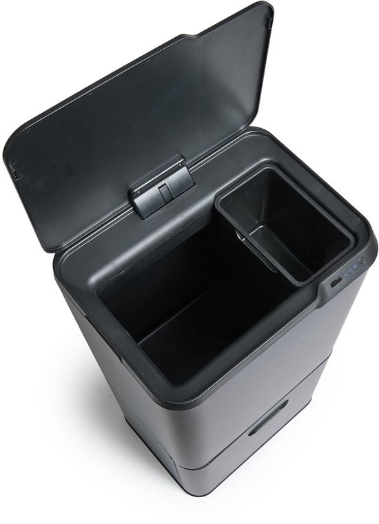 Umuzi Cleaning Prullenbak 63L - Sensor - Mat Zwart - 30,5x41x78cm