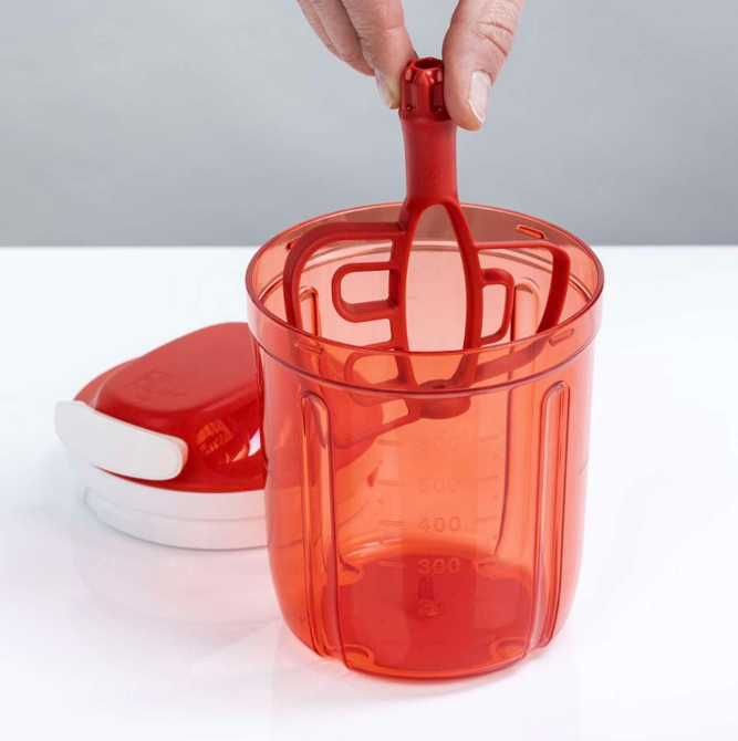 Tupperware SuperSonic Chopper Medium - 730 ml - 3 Messen - Rood