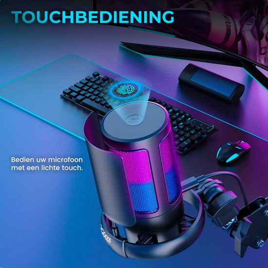 Microfoon met scharnierende arm RGB