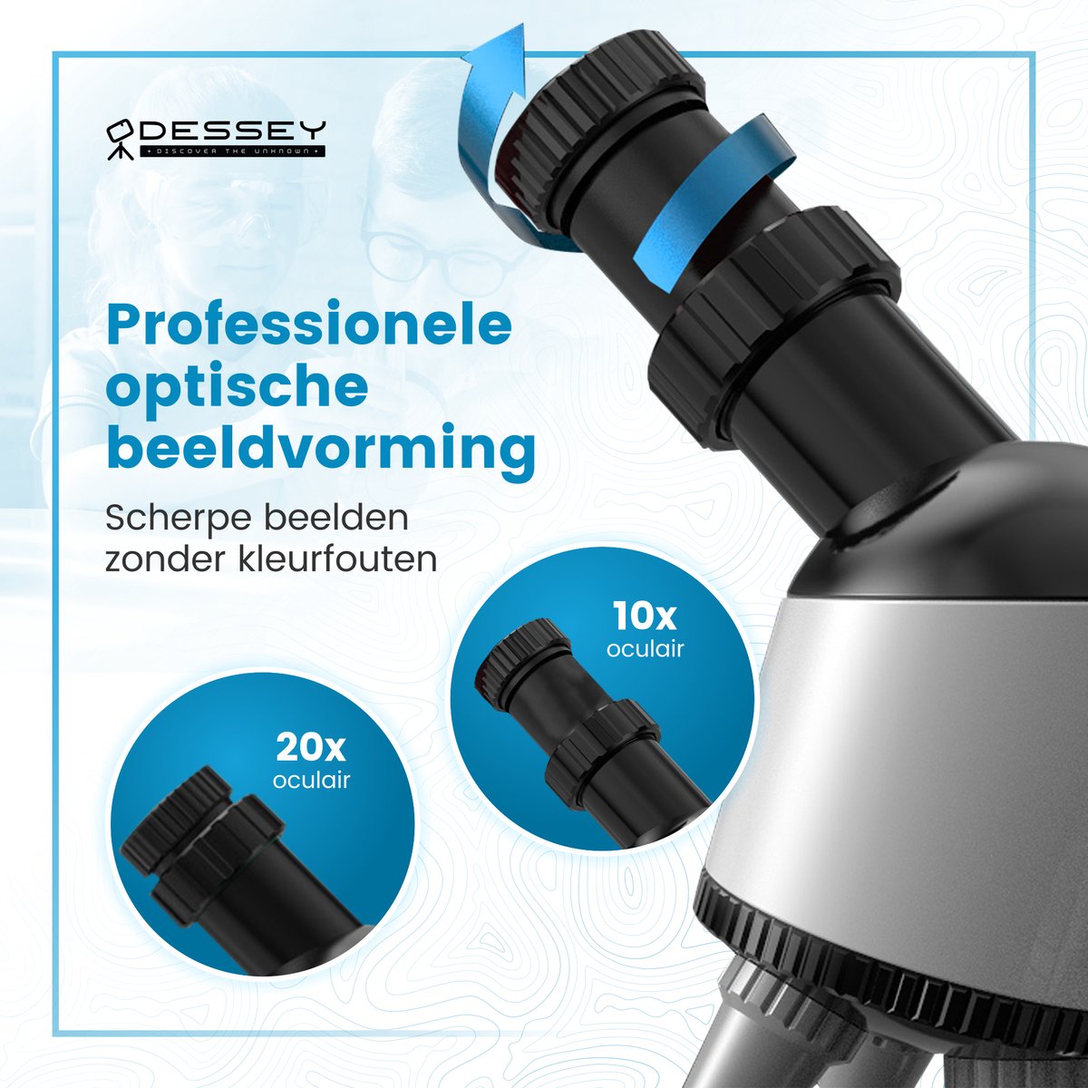 ODESSEY Julius Microscoop – 1200X Vergroting, 360° Roterend, Dubbele LED – 15 x 18 x 27 cm – Zwart