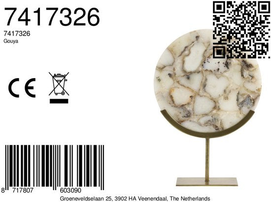 Light & Living - Ornament GOUYA - 35x12x50cm - Wit