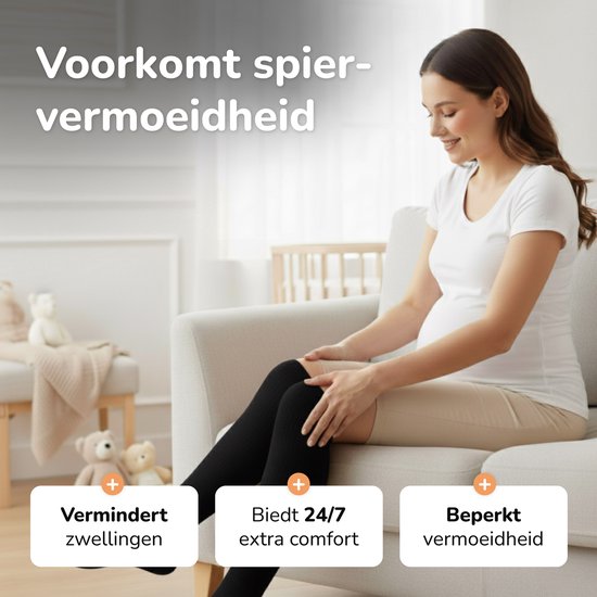 Alyze Compressie kousen - 2 paar - maat 43-46 - Steunkousen - Compressie sokken voor Hardlopen, Wandelen, Vliegtuig - Zwart