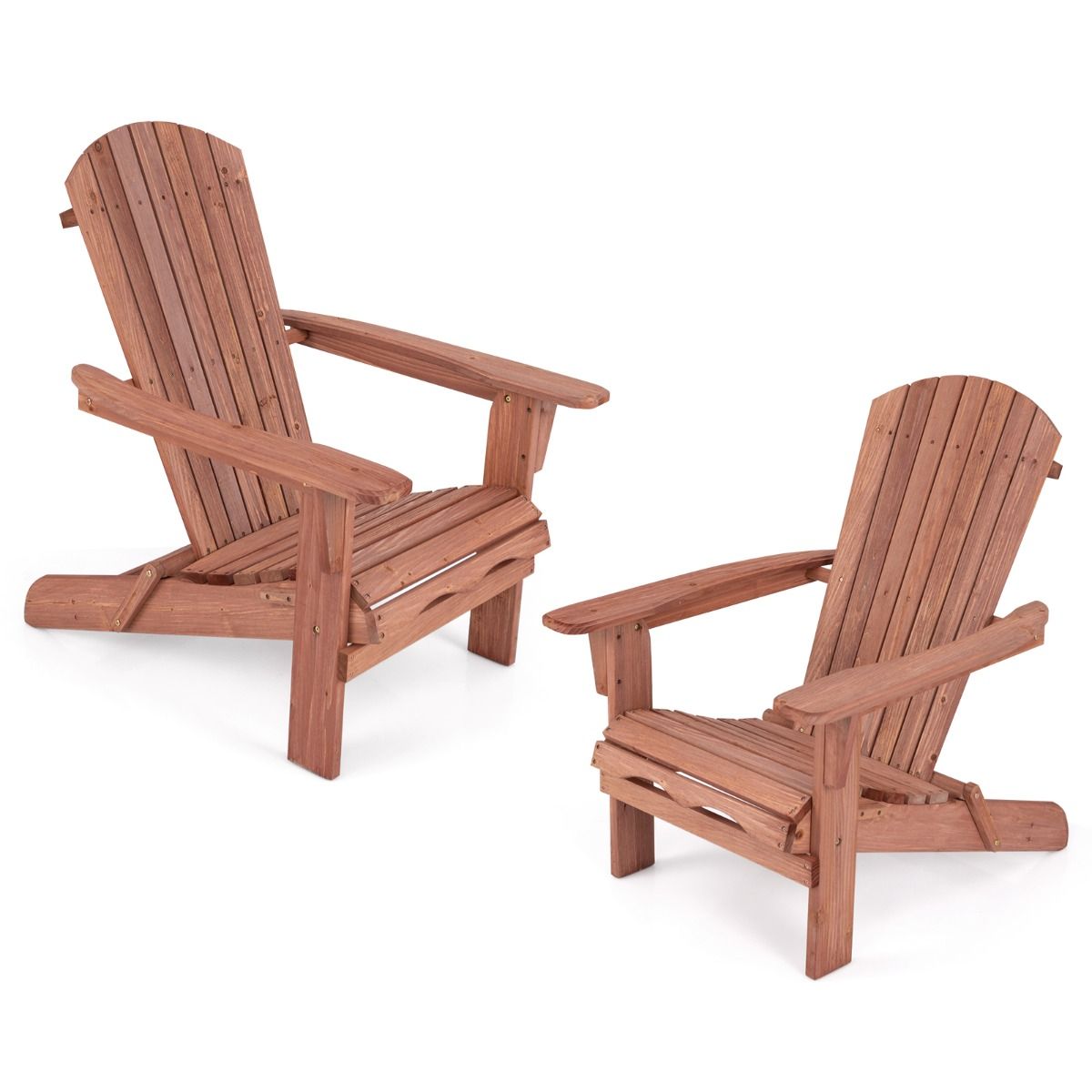 Coast Tuinstoel Adirondack - Set van 2 - Max. 180 kg - 89 x 71 x 94 cm - Bruin