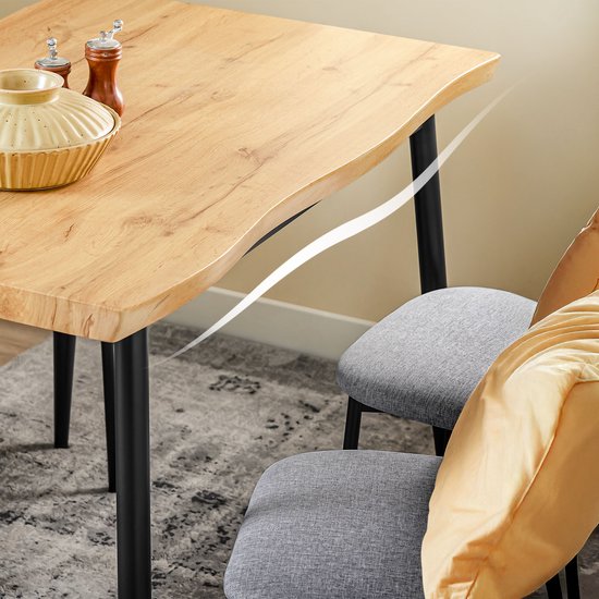 SoBuy OGT52-N Eettafelset 5-delig met Comfortabele Stoelen, Eettafel met 4 Stoelen, Compacte Keukentafel voor Kleine Ruimtes, Ideaal voor Eetkamer, Keuken, Woonkamer