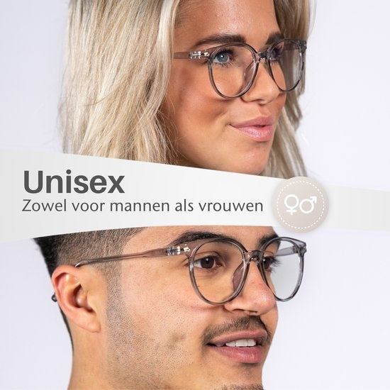 LC Eyewear Beeldschermbril - Blauw Licht Bril - Incl. Brillenkoker - Unisex - Transparant