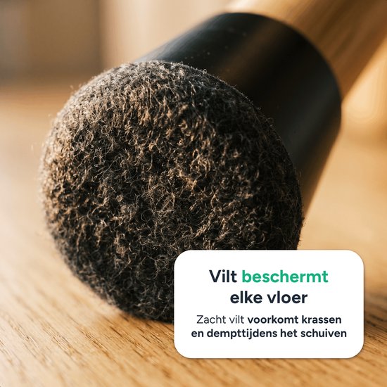 Luft Stoelpoot beschermers - 32 stuks - 18-23 mm - Sokken - Stoelpootdoppen - Viltjes - Stoeldoppen - Stoelviltjes - Stoel - Rond - Stoelpoten beschermers - Dopjes - Sokjes - Vilt