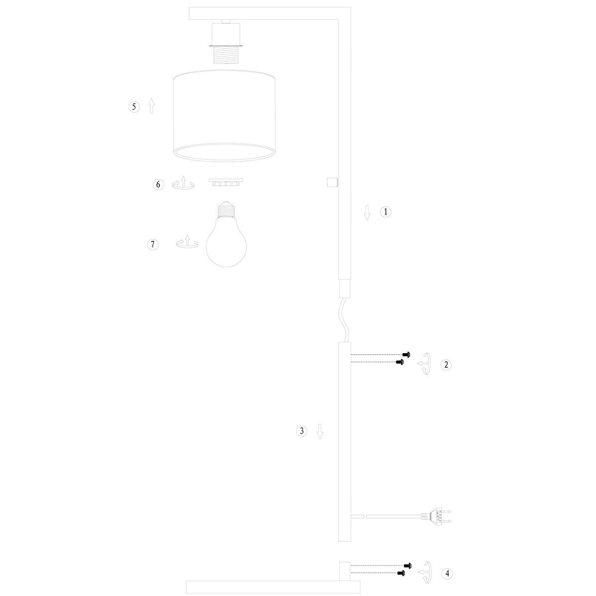Steinhauer vloerlamp Stang - zwart - metaal - 2997ZW
